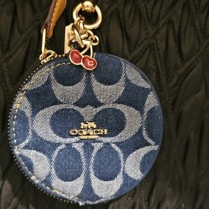 Coach Denim Signature Bag Charm